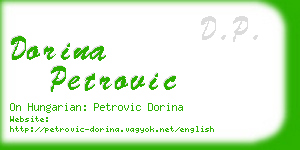 dorina petrovic business card